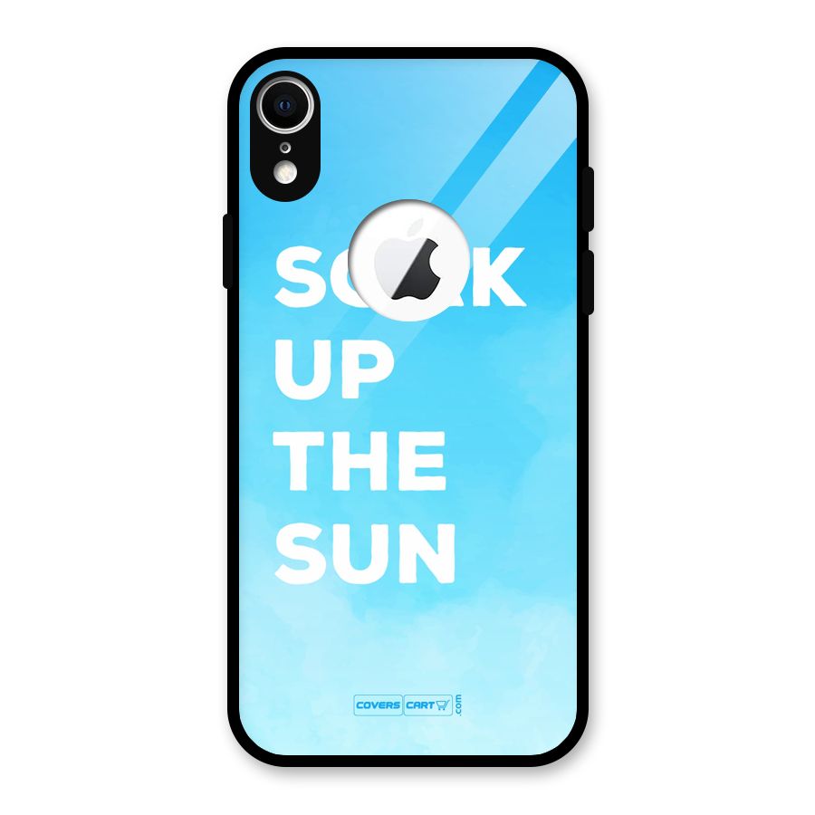 Soak Up The Sun Glass Back Case for iPhone XR Logo Cut