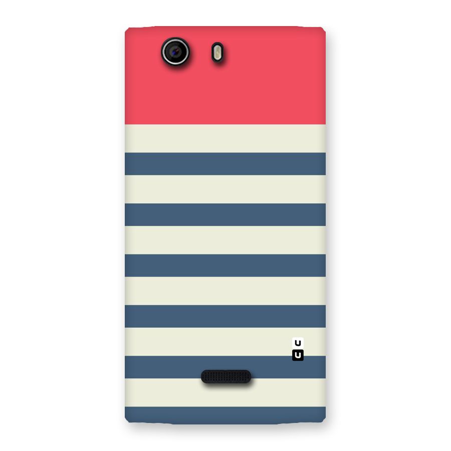 Solid Orange And Stripes Back Case for Canvas Nitro 2 E311