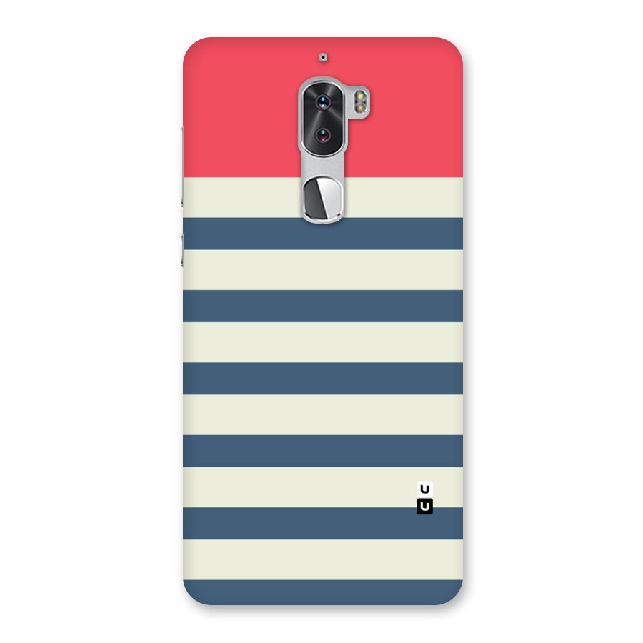 Solid Orange And Stripes Back Case for Coolpad Cool 1