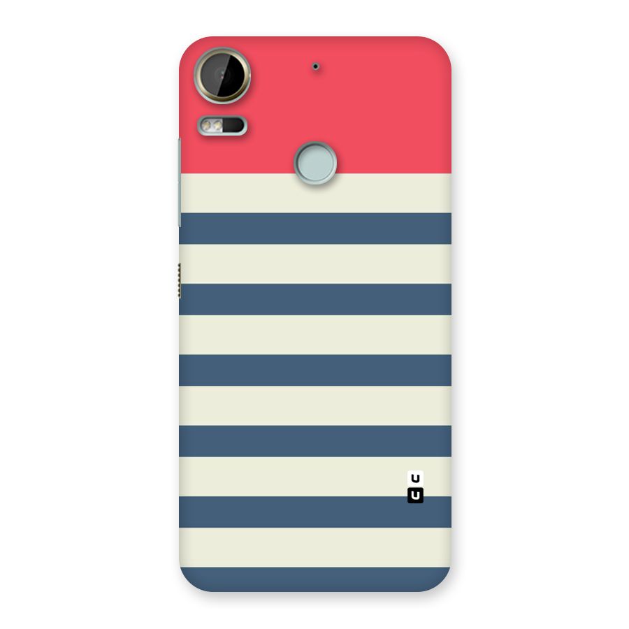 Solid Orange And Stripes Back Case for Desire 10 Pro