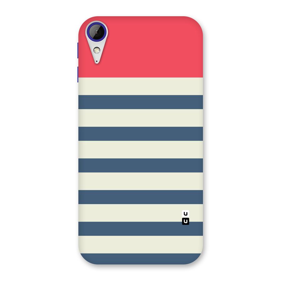 Solid Orange And Stripes Back Case for Desire 830