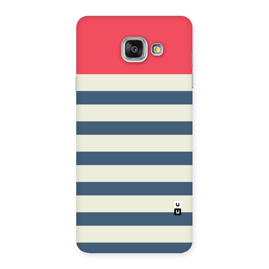 Solid Orange And Stripes Back Case for Galaxy A7 2016