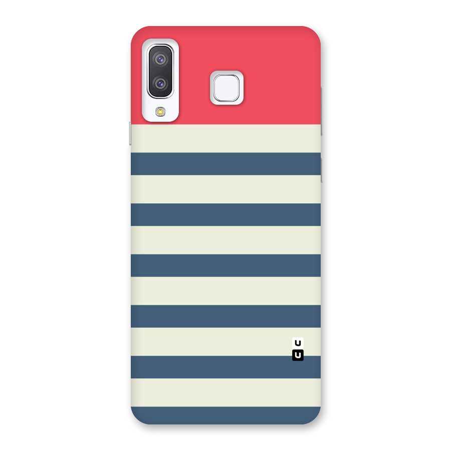 Solid Orange And Stripes Back Case for Galaxy A8 Star