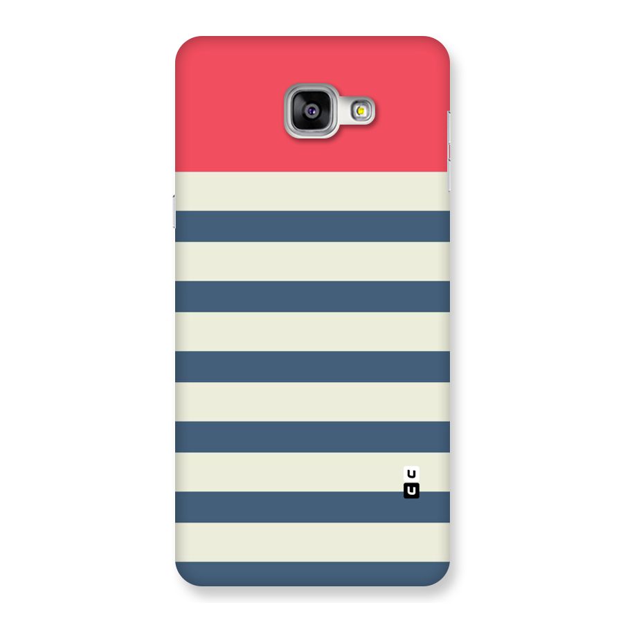 Solid Orange And Stripes Back Case for Galaxy A9