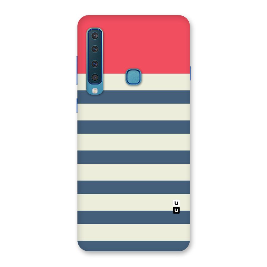 Solid Orange And Stripes Back Case for Galaxy A9 (2018)