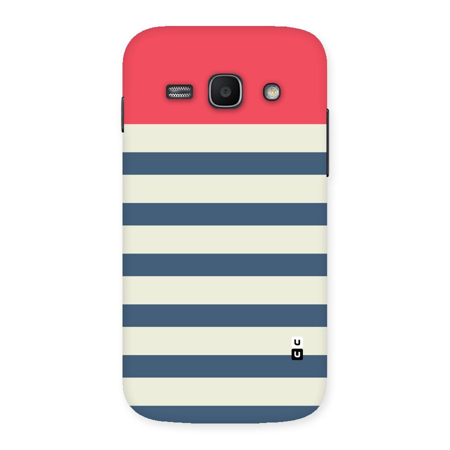Solid Orange And Stripes Back Case for Galaxy Ace 3
