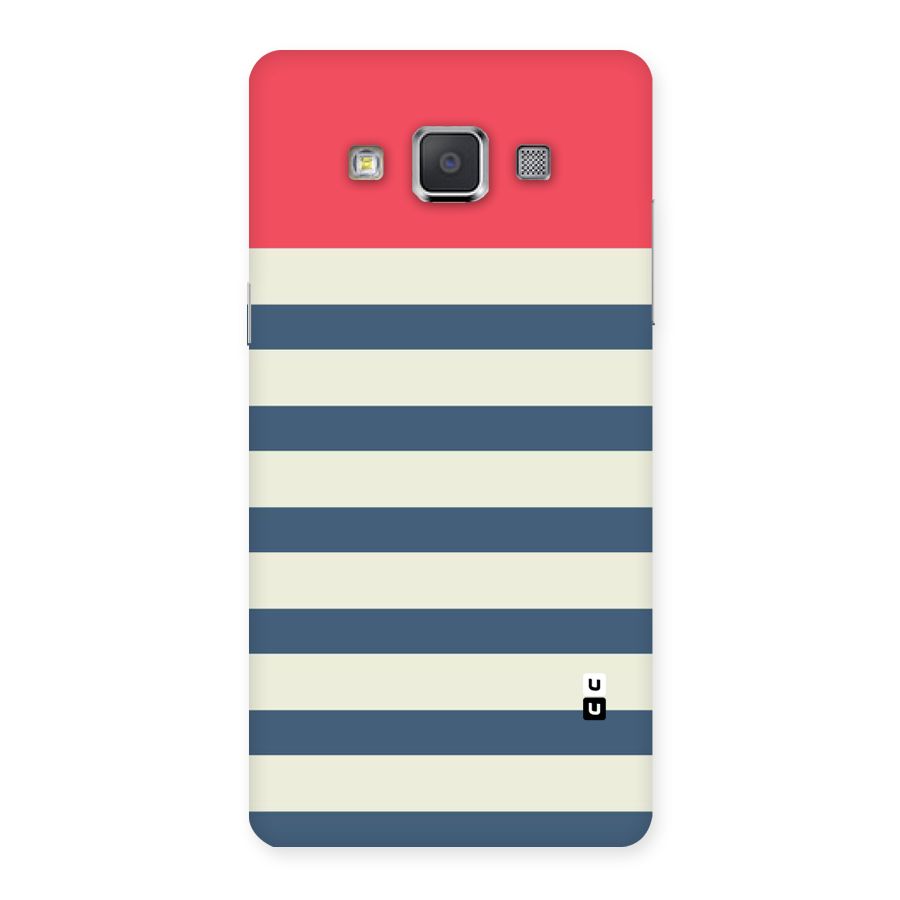 Solid Orange And Stripes Back Case for Galaxy Grand Max