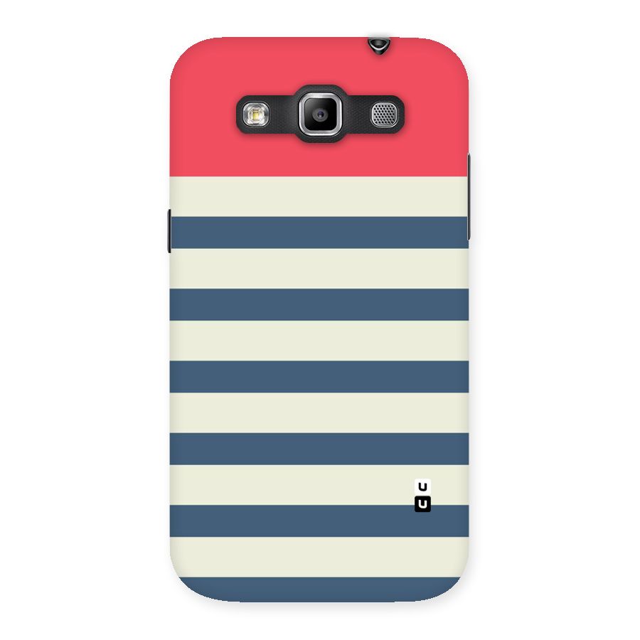 Solid Orange And Stripes Back Case for Galaxy Grand Quattro