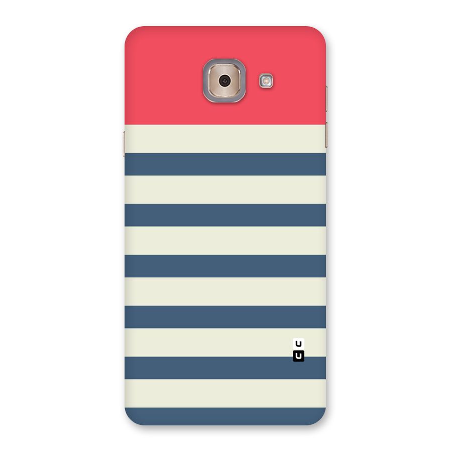 Solid Orange And Stripes Back Case for Galaxy J7 Max