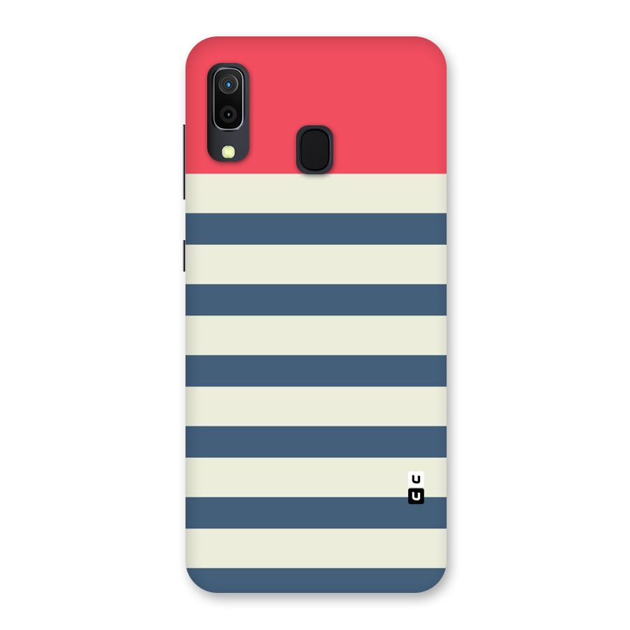 Solid Orange And Stripes Back Case for Galaxy M10s