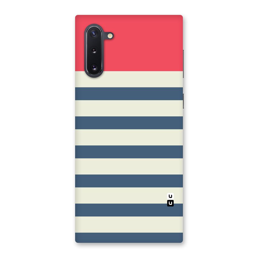 Solid Orange And Stripes Back Case for Galaxy Note 10