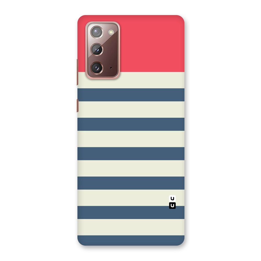 Solid Orange And Stripes Back Case for Galaxy Note 20