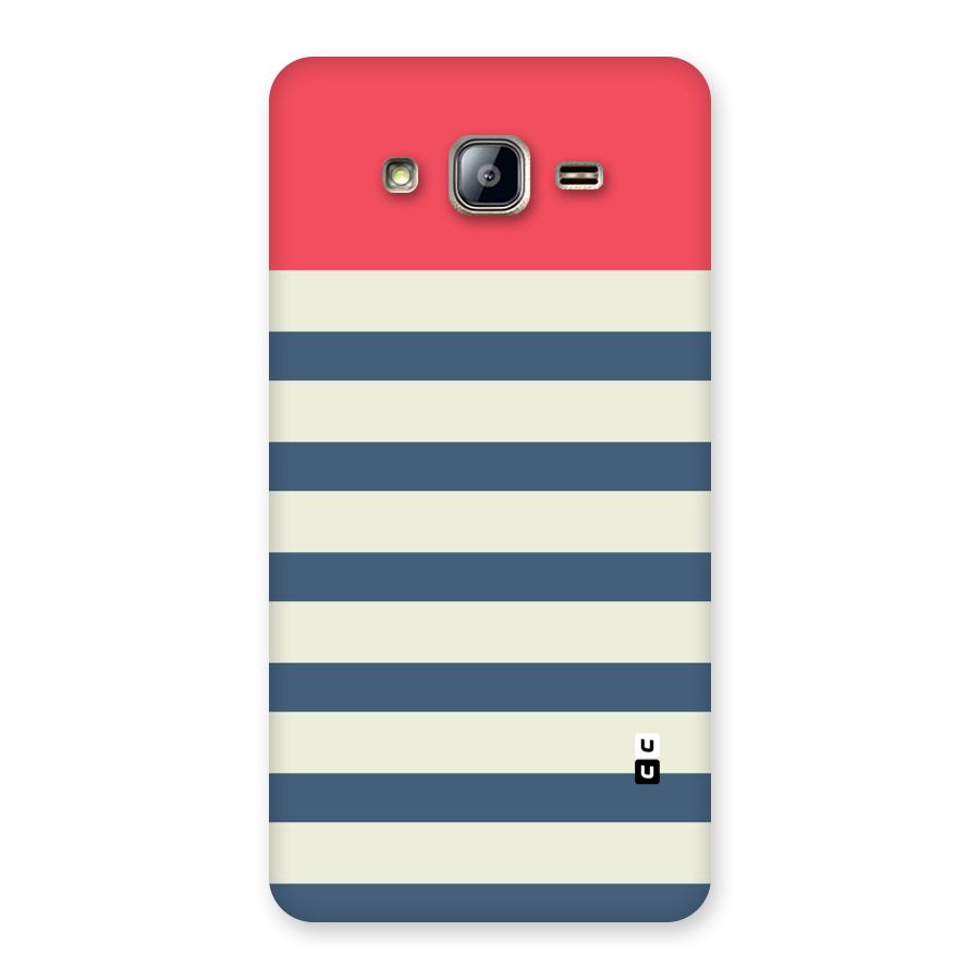 Solid Orange And Stripes Back Case for Galaxy On5
