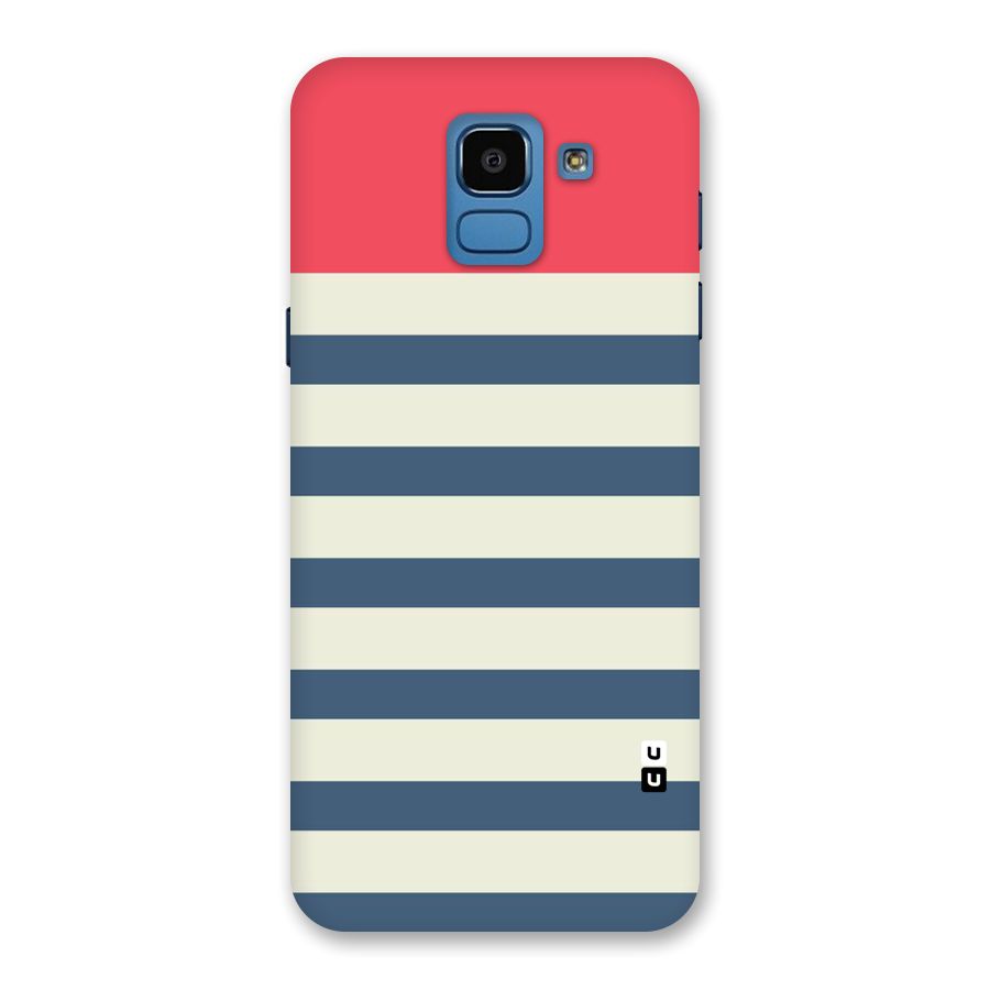 Solid Orange And Stripes Back Case for Galaxy On6