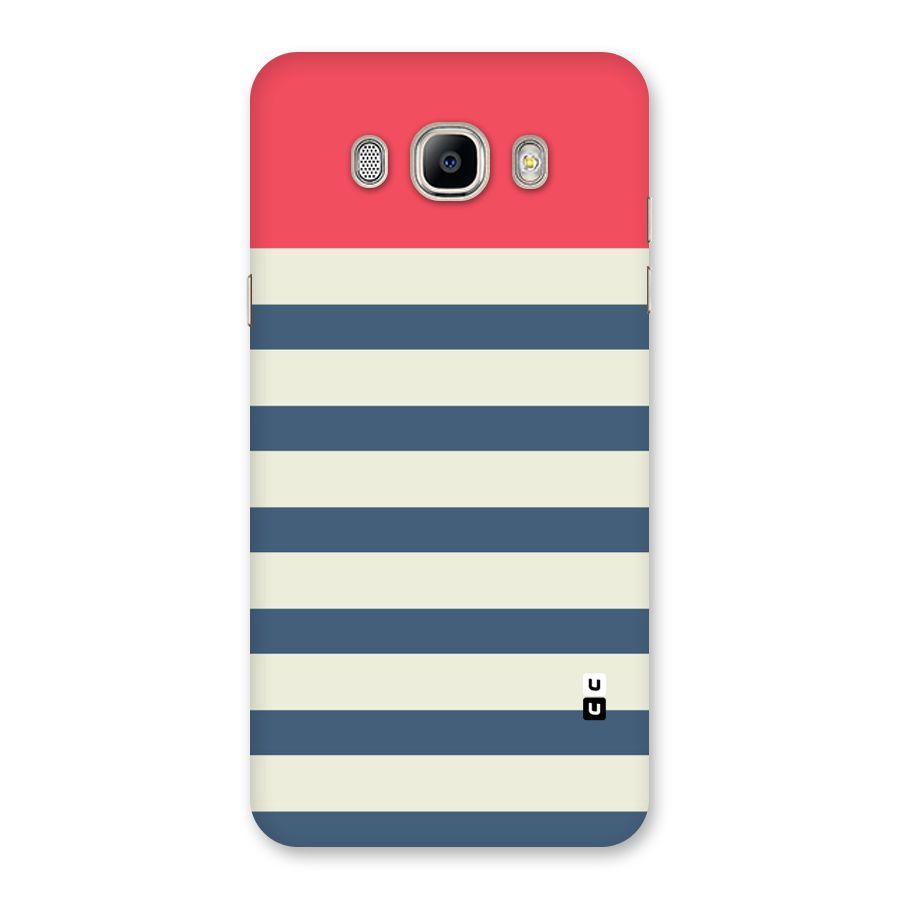 Solid Orange And Stripes Back Case for Galaxy On8