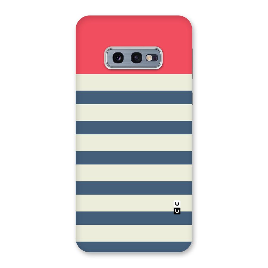 Solid Orange And Stripes Back Case for Galaxy S10e