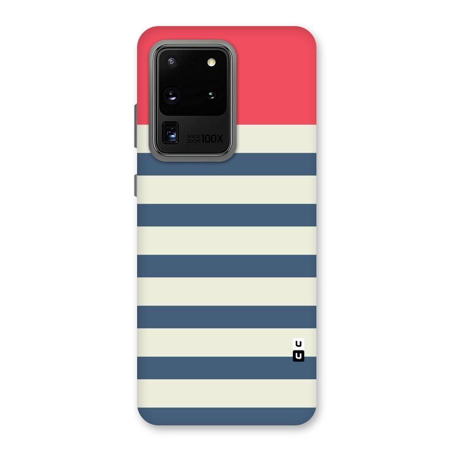 Solid Orange And Stripes Back Case for Galaxy S20 Ultra