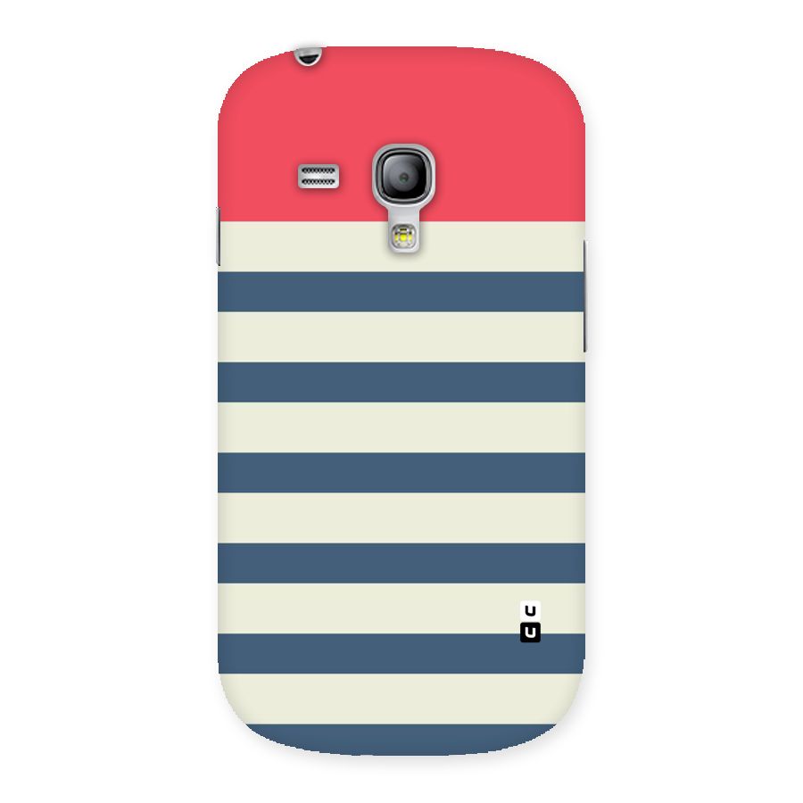 Solid Orange And Stripes Back Case for Galaxy S3 Mini