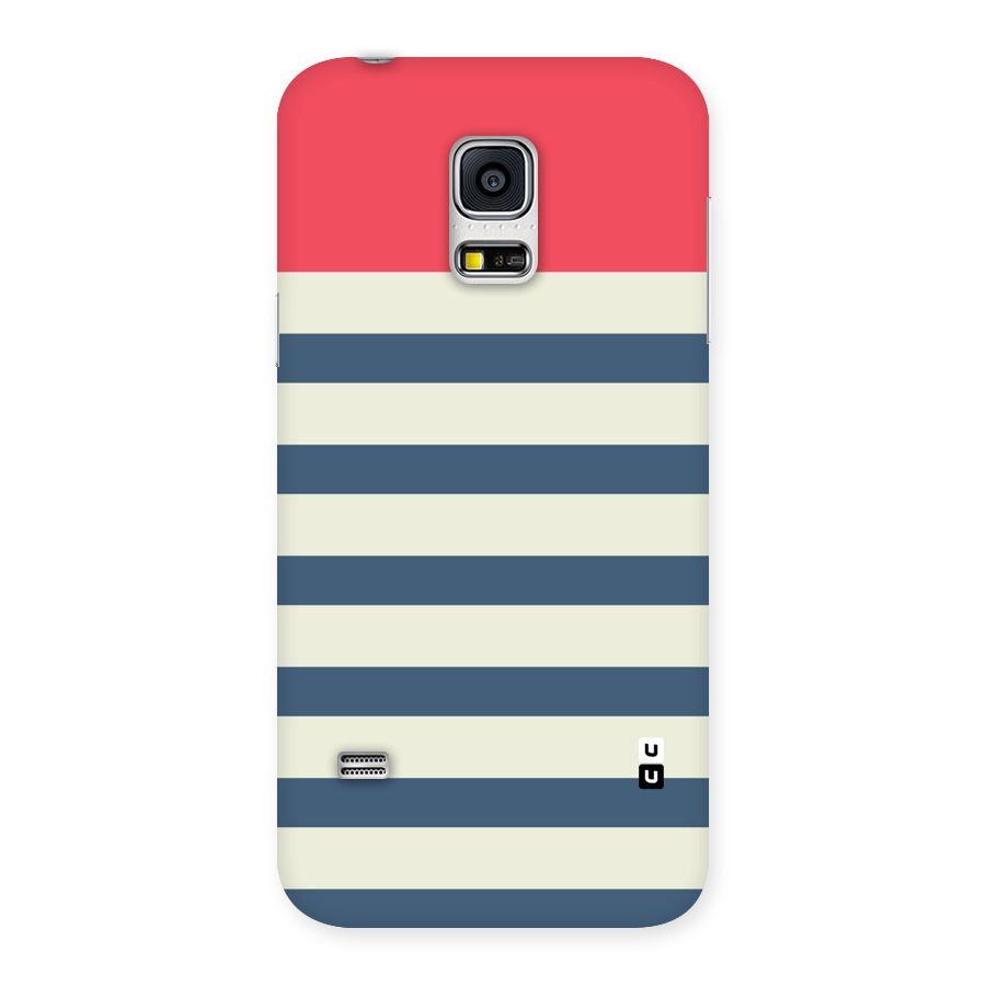 Solid Orange And Stripes Back Case for Galaxy S5 Mini