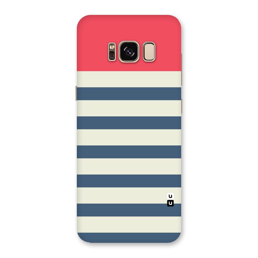 Solid Orange And Stripes Back Case for Galaxy S8