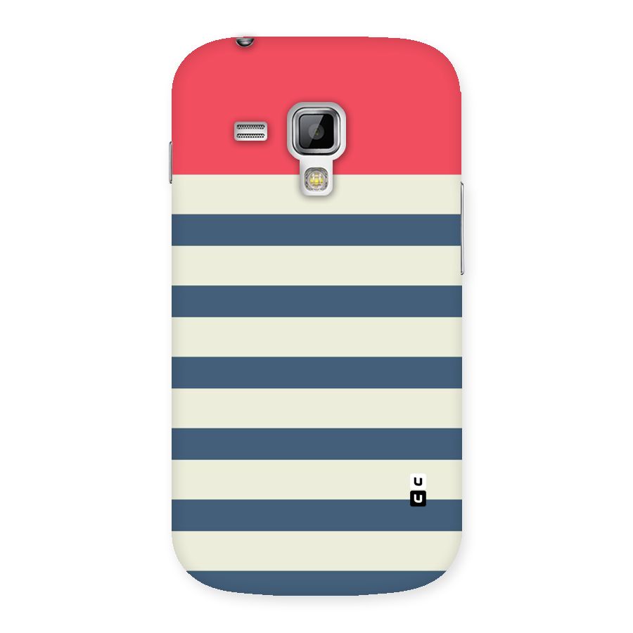 Solid Orange And Stripes Back Case for Galaxy S Duos