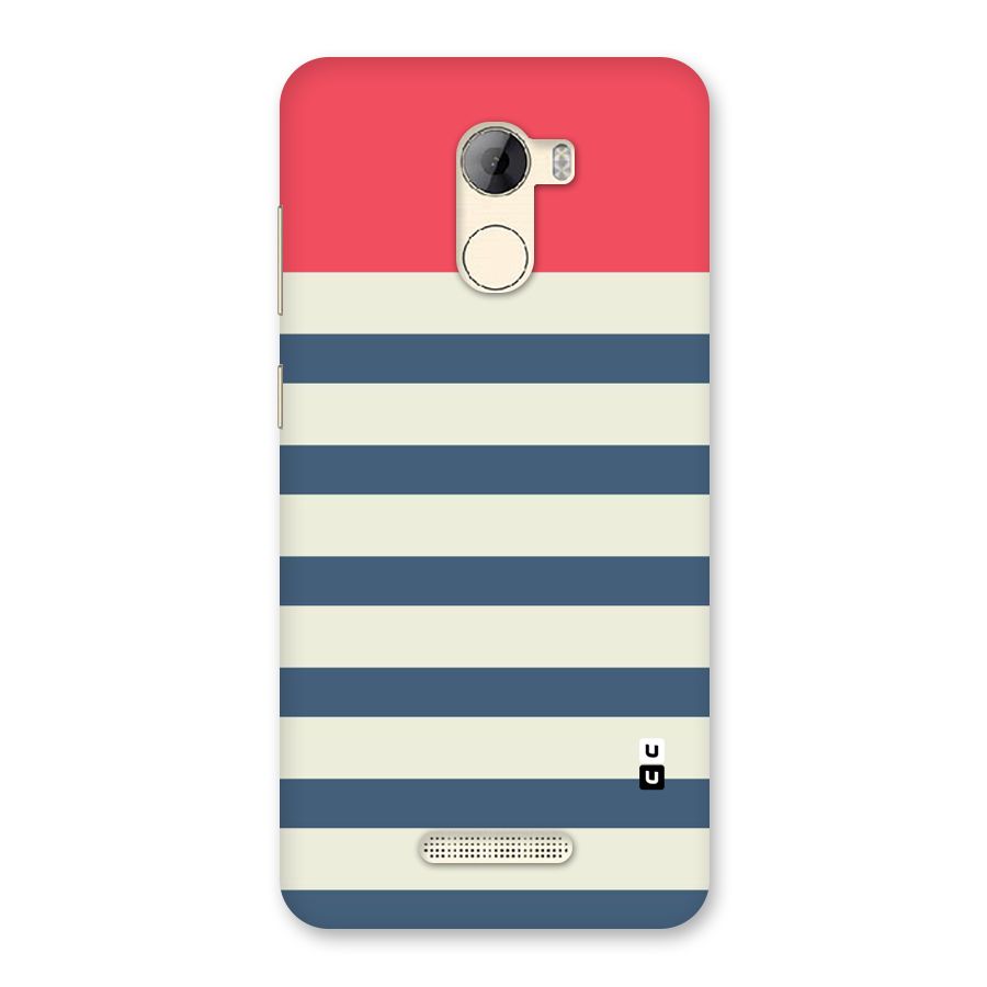 Solid Orange And Stripes Back Case for Gionee A1 LIte