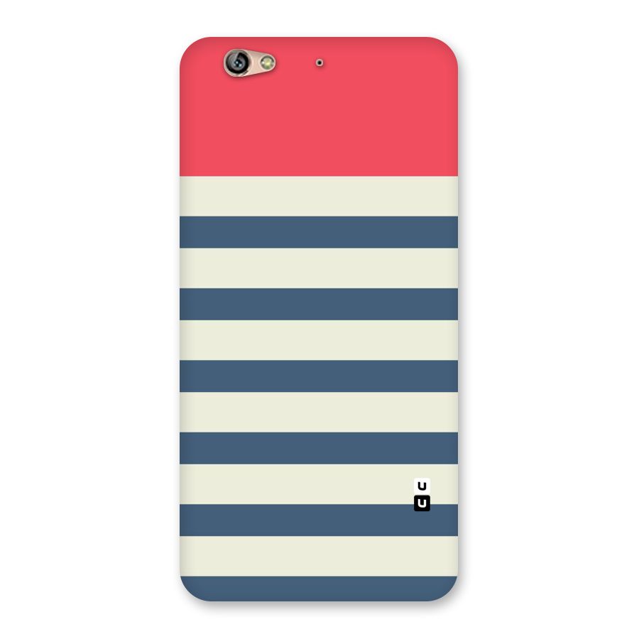 Solid Orange And Stripes Back Case for Gionee S6