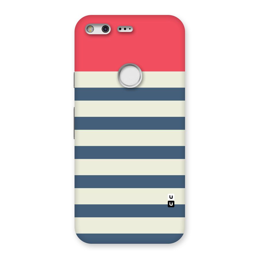 Solid Orange And Stripes Back Case for Google Pixel