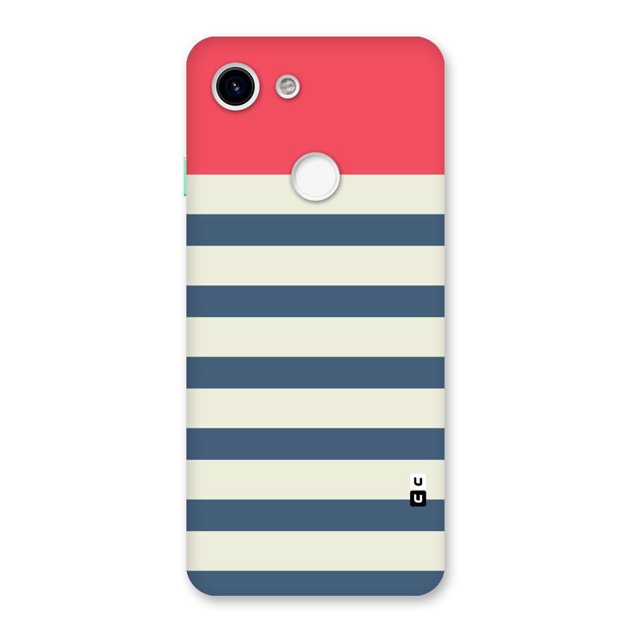 Solid Orange And Stripes Back Case for Google Pixel 3