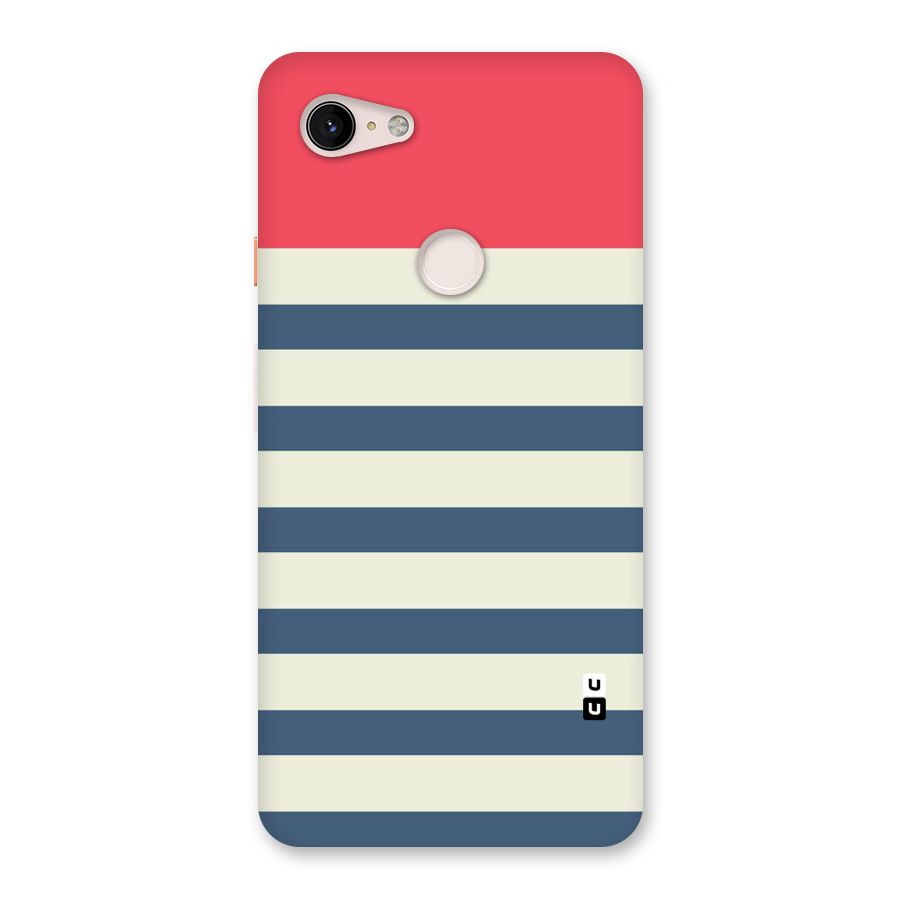 Solid Orange And Stripes Back Case for Google Pixel 3 XL