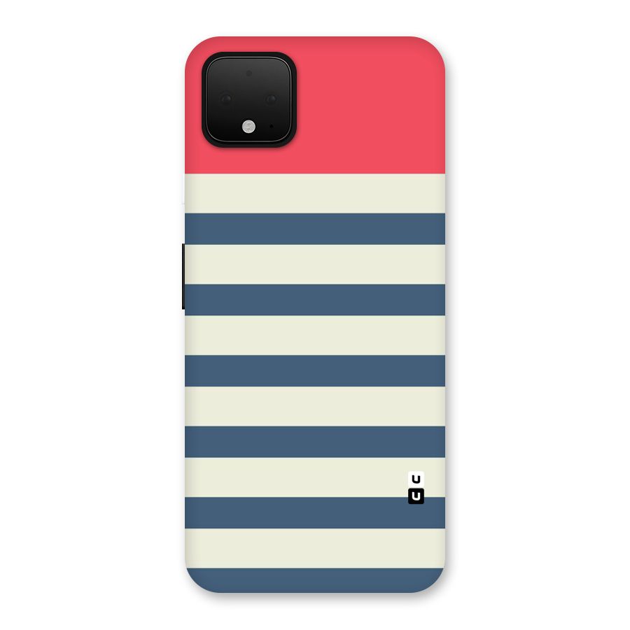 Solid Orange And Stripes Back Case for Google Pixel 4 XL