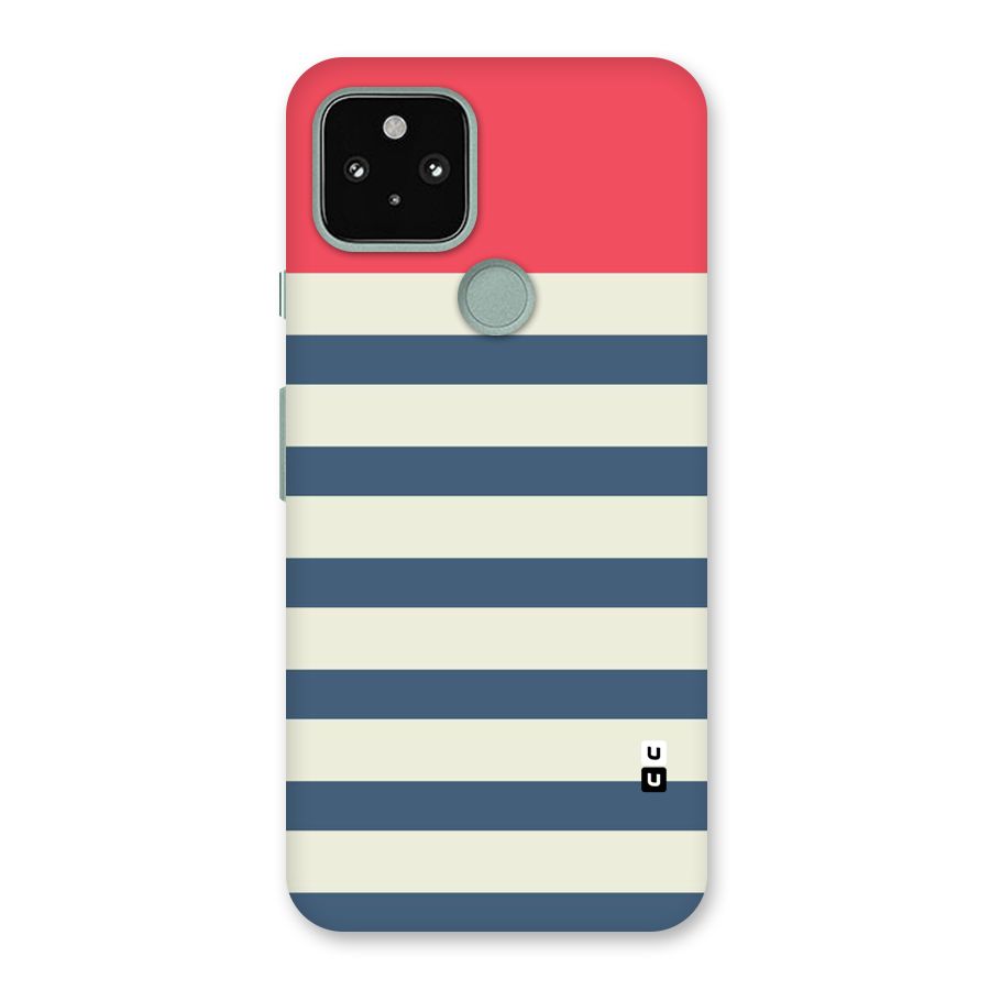 Solid Orange And Stripes Back Case for Google Pixel 5