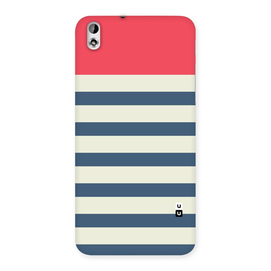 Solid Orange And Stripes Back Case for HTC Desire 816g