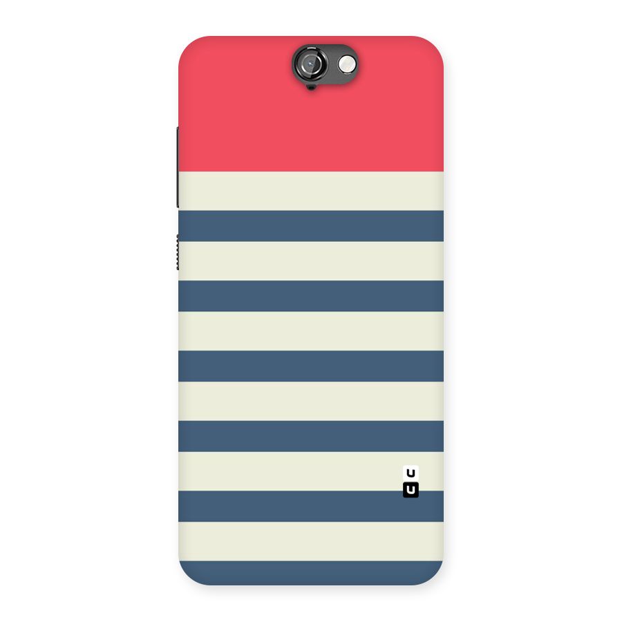 Solid Orange And Stripes Back Case for HTC One A9