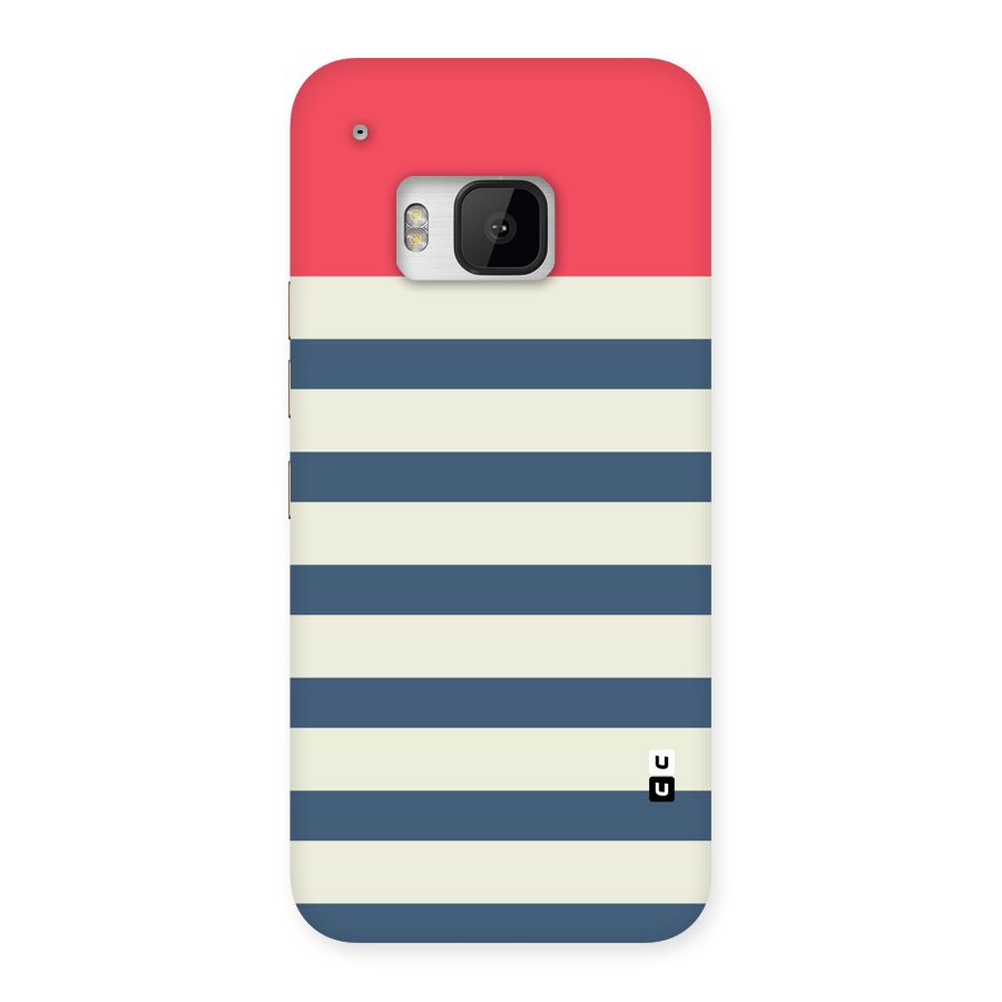 Solid Orange And Stripes Back Case for HTC One M9