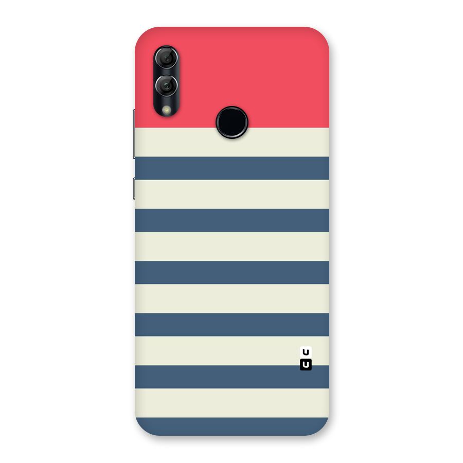 Solid Orange And Stripes Back Case for Honor 10 Lite
