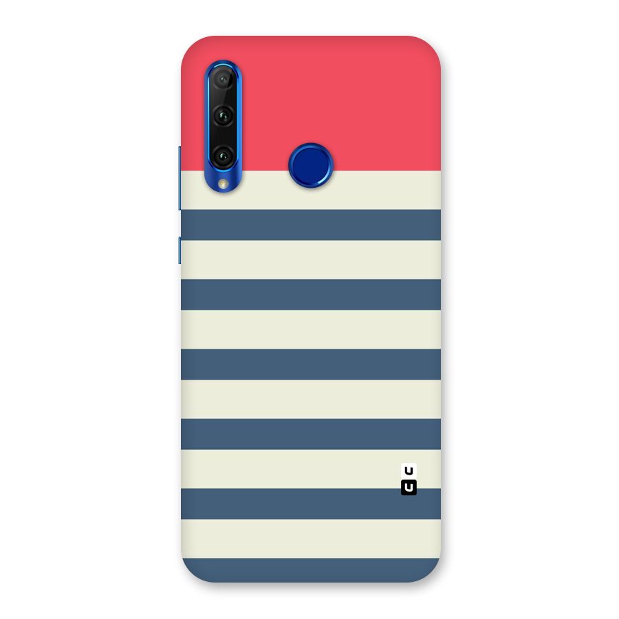 Solid Orange And Stripes Back Case for Honor 20i