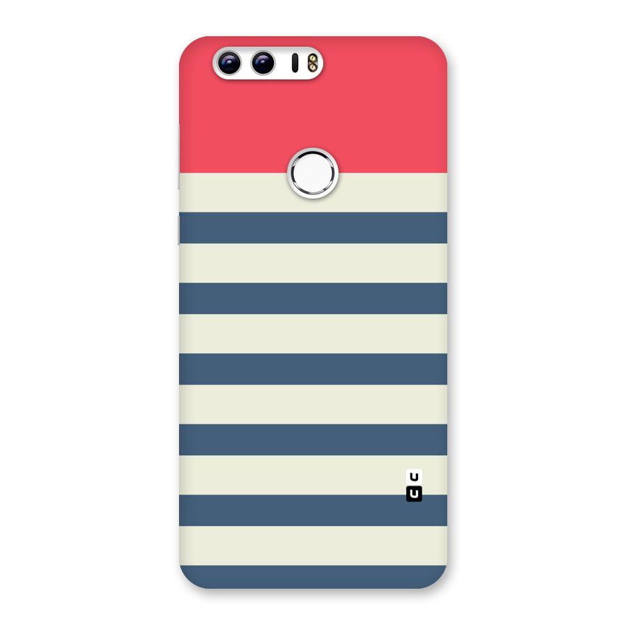 Solid Orange And Stripes Back Case for Honor 8