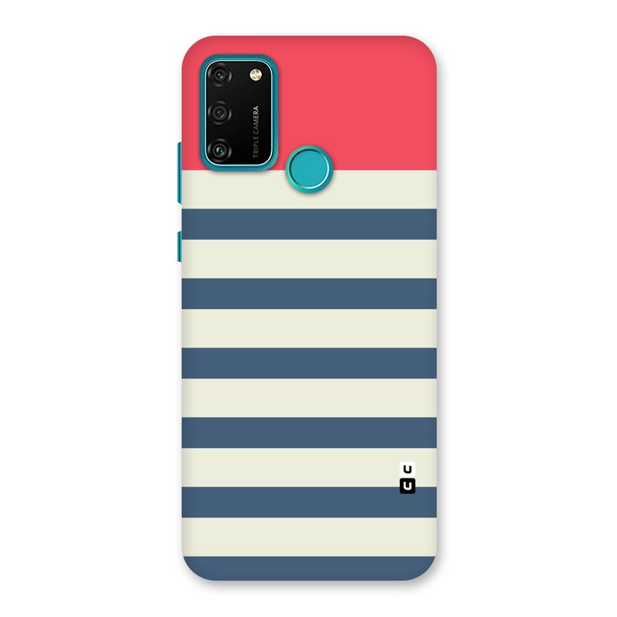 Solid Orange And Stripes Back Case for Honor 9A