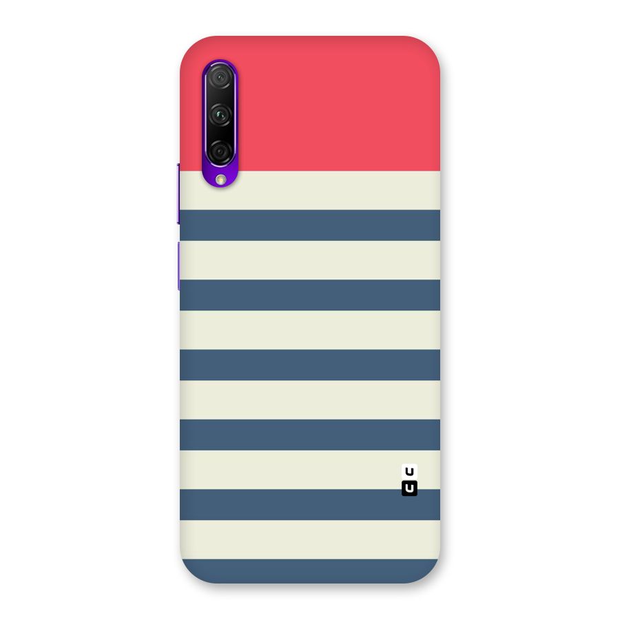 Solid Orange And Stripes Back Case for Honor 9X Pro