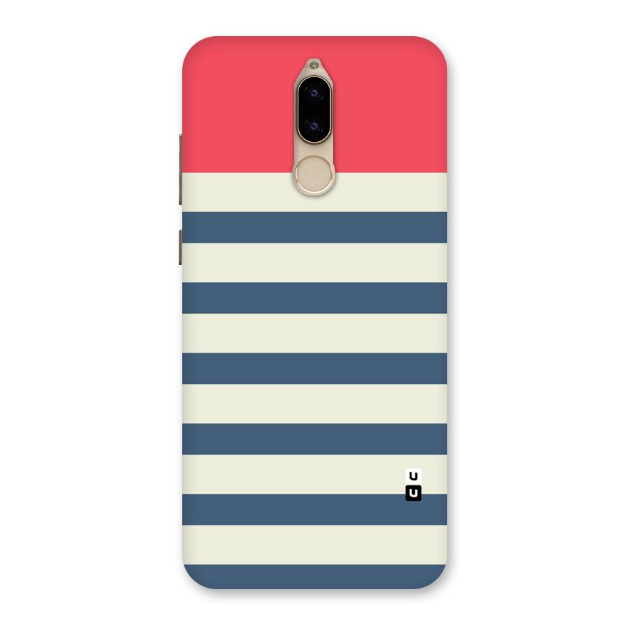 Solid Orange And Stripes Back Case for Honor 9i