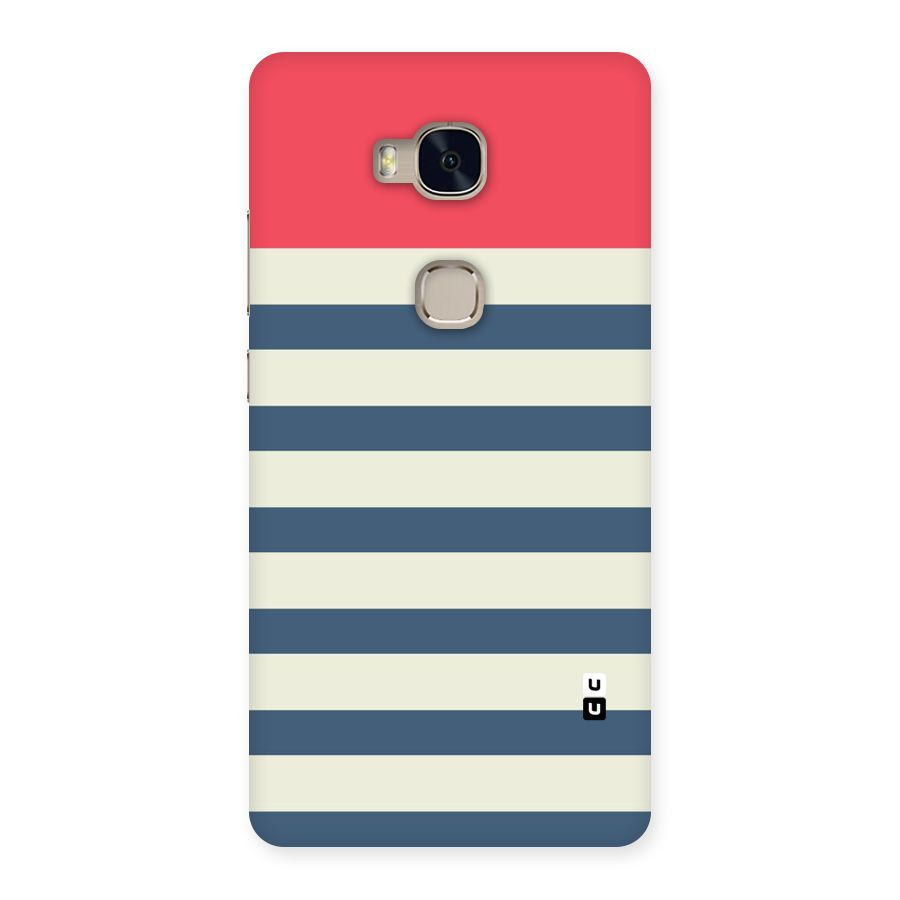 Solid Orange And Stripes Back Case for Huawei Honor 5X