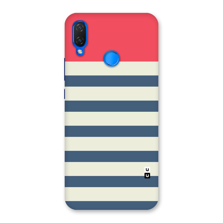 Solid Orange And Stripes Back Case for Huawei Nova 3i