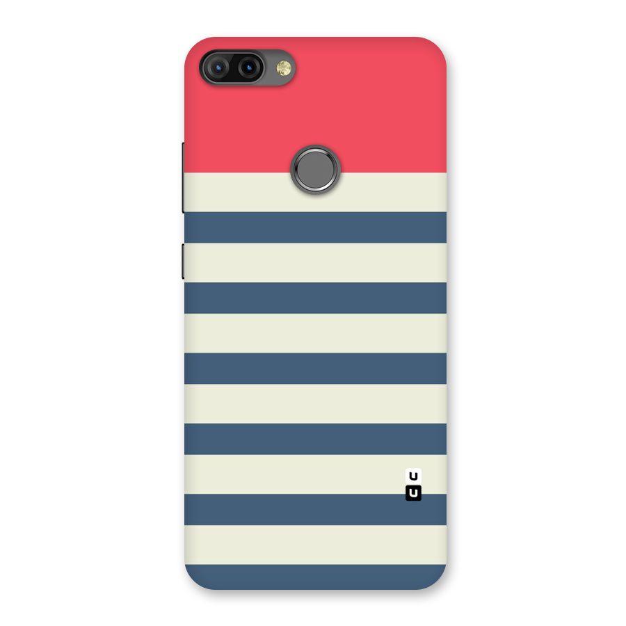 Solid Orange And Stripes Back Case for Infinix Hot 6 Pro