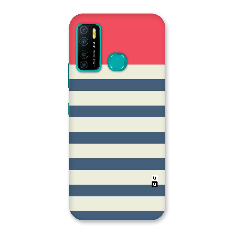 Solid Orange And Stripes Back Case for Infinix Hot 9 Pro
