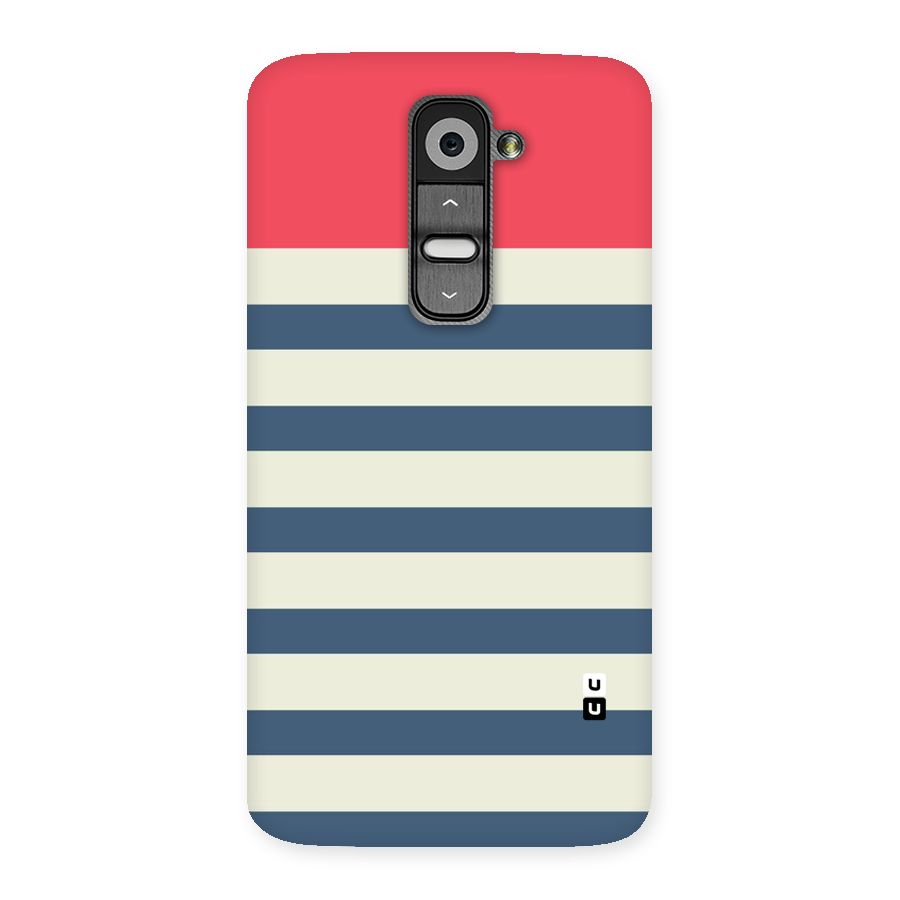 Solid Orange And Stripes Back Case for LG G2