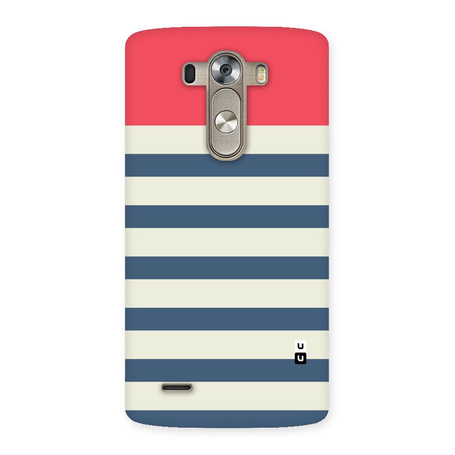Solid Orange And Stripes Back Case for LG G3