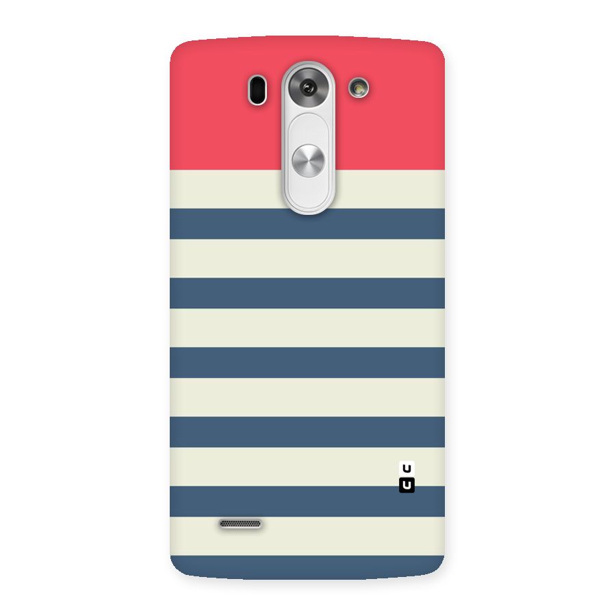 Solid Orange And Stripes Back Case for LG G3 Mini