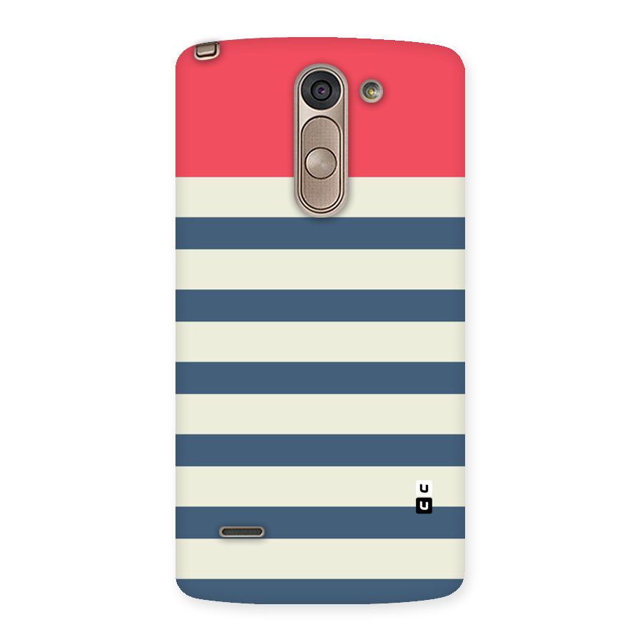 Solid Orange And Stripes Back Case for LG G3 Stylus