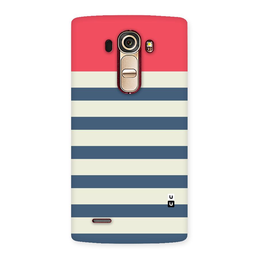 Solid Orange And Stripes Back Case for LG G4